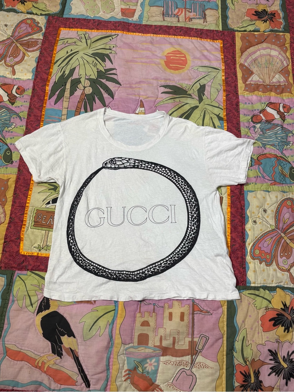 Gucci White Snake Limited Edition Oversized T-Shirt Sz S – Italy Milan Exclusive
